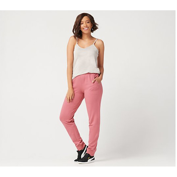 Denim & Co Womens Active Knit Joggers XS Red Pull On NWOT - Picture 3 of 4